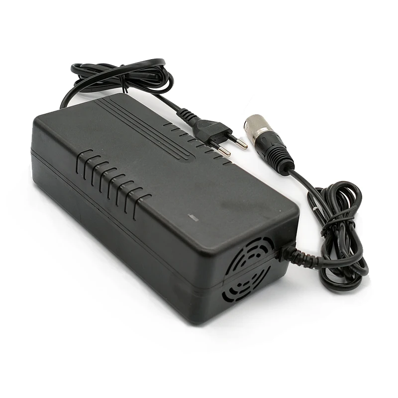 Original 54.6V 2A Lithium Battery Pack Charger 48V 2A battery charger Built in cooling fan with XLR Interface for battery