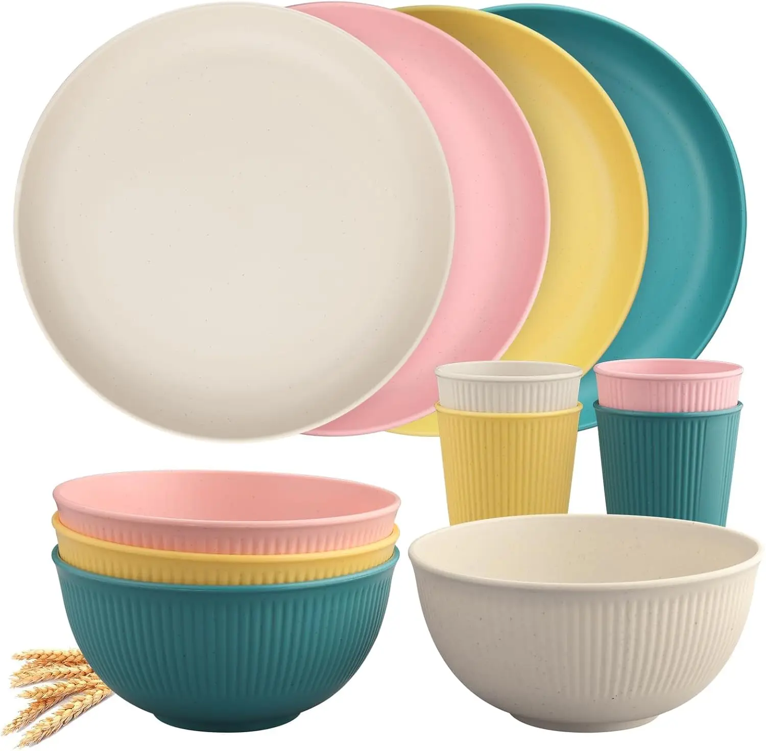 

Набор пластиковой посуды, наборы уличных тарелок и мисок из 12 предметов, набор детской посуды на 4 июля, набор пластиковых посуды с тарелками, миски