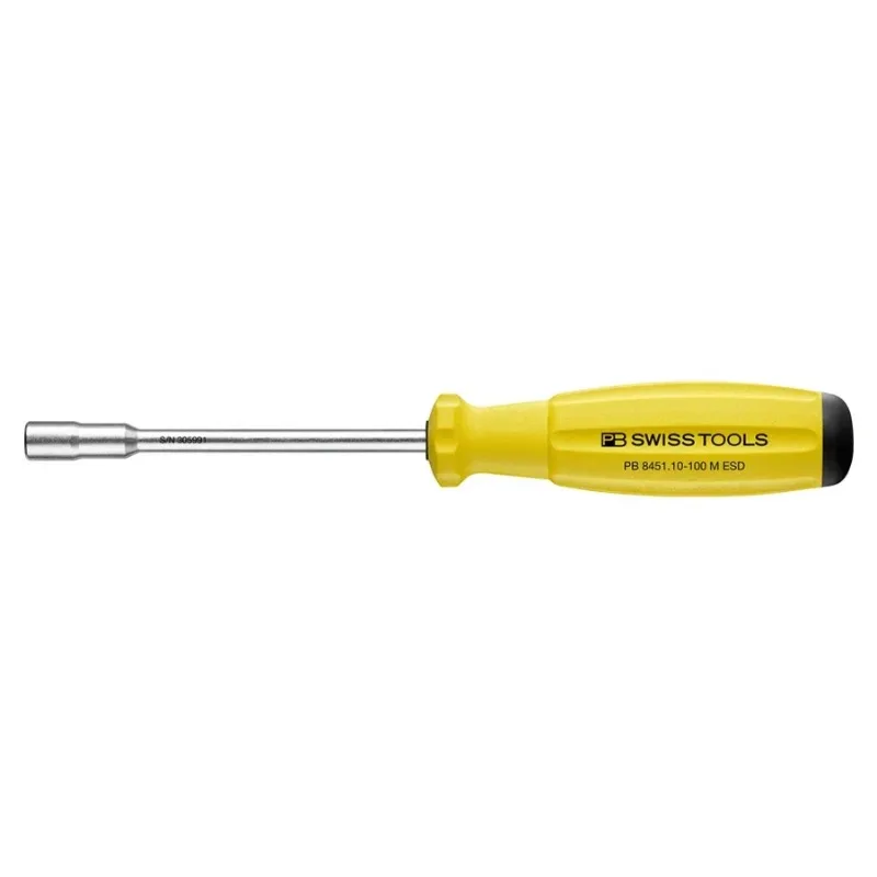 PB Swiss Tools Anti-Static Magnetic Interchangeable Bit Long Handle Screwdriver, PB 8451.10-100 M ESD