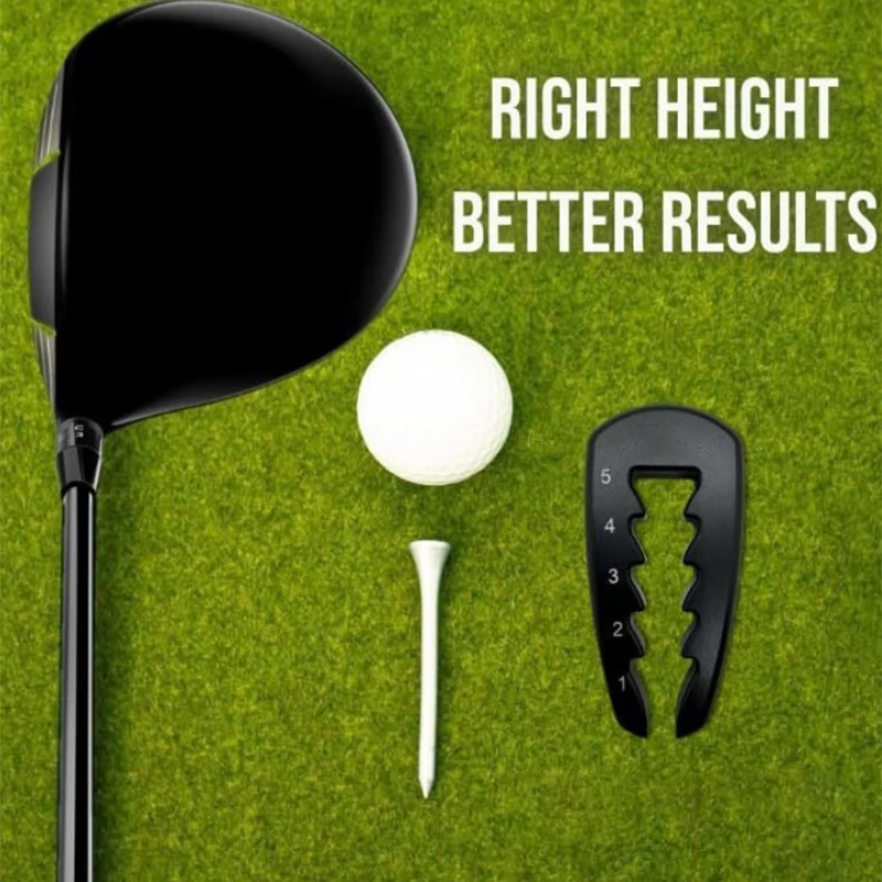 Adjustable Golf Tee Depth Setter & Puller, Precision Tee Height Setter For Consistent Swings, Easy-to-Use Golf Training Aid