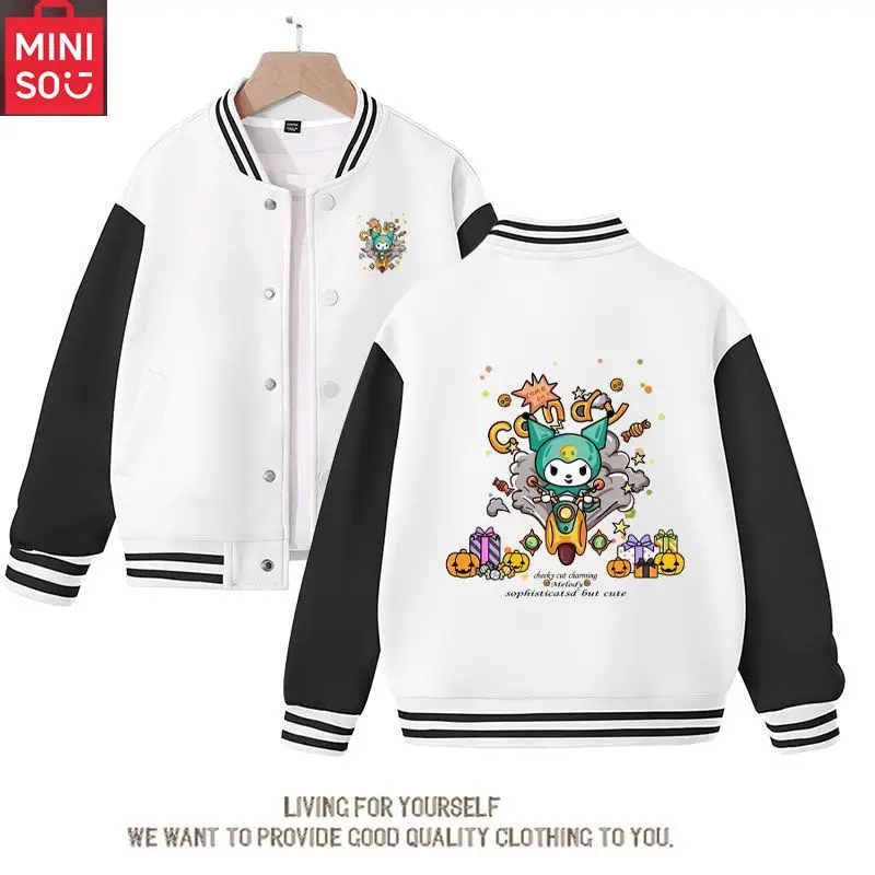 

MINISO новая стильная детская бейсбольная куртка Kulomi, новая модель, осенняя коллекция, повседневный стиль, корейская версия для девочек, младенцев