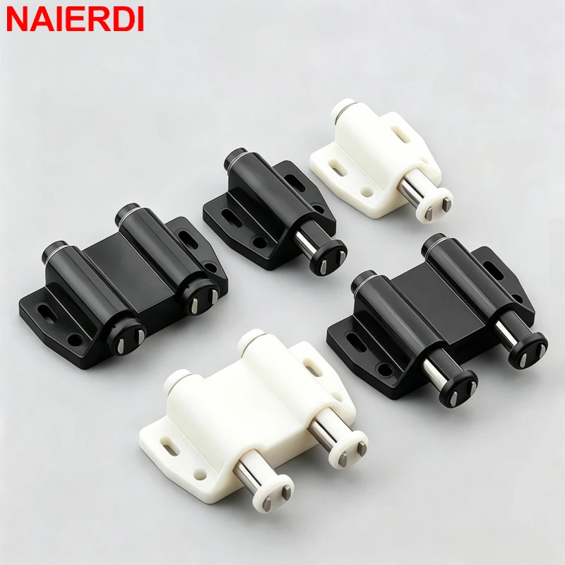 NAIERDI 4 Pieces Push to Open Cabinet Door Catch Magnetic Heavy Duty Cabinet Catches Rebound Device For Kitchen Wardrobe Drawer