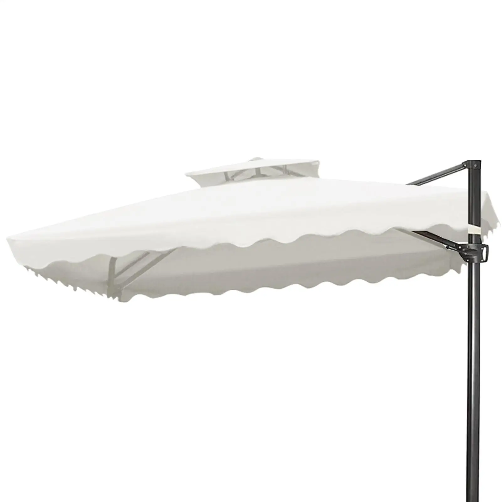 Replacement Outdoor Umbrella Canopy 7.22Ft 4 Ribs UV Protective Water Resistant Replacement Parasol Top Cloth For Outdoor