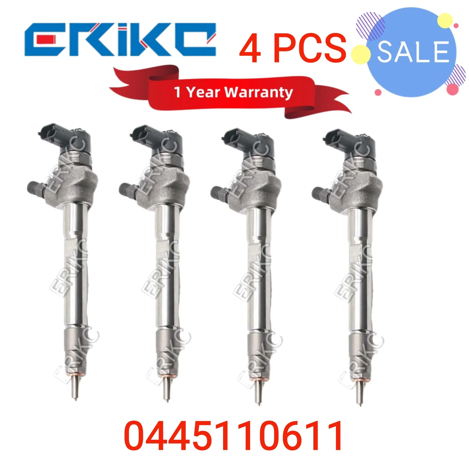 

4 PCS 0445110611 Original Oil Injector 0 445 110 611 Engine Common Rail Injector 0445 110 611 for JMC 4D30 CN3-9K546-AB