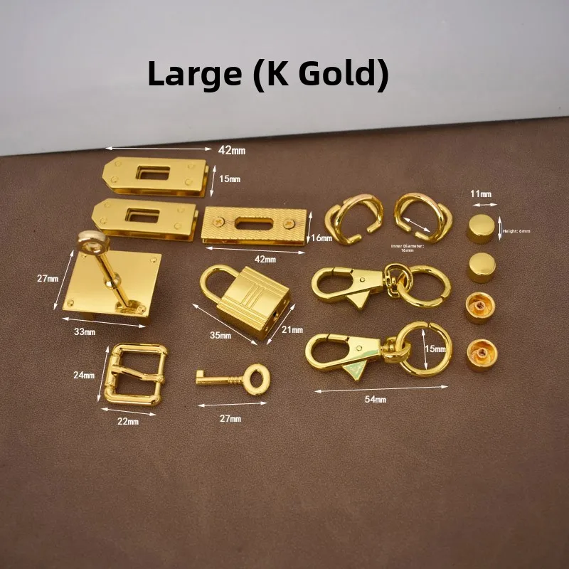  Handbag Hardware Accessories Full Set Metal Repair Lock Parts Shoulder Strap Hook Base Screw Handmade DIY Leather Goods