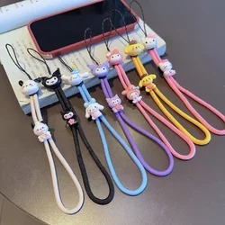 Cute Cartoon Hello Kitty Kuromi Melody Pochacco Mobile Phone Lanyard Key Lanyard Wristband Adjustable