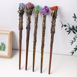 Witch Magic Stick Quartz Natural Crystal Scepter Fairy Wand Ritual Tool Altar Adornment 1pc Halloween Prop Handmade Jewelry Gift