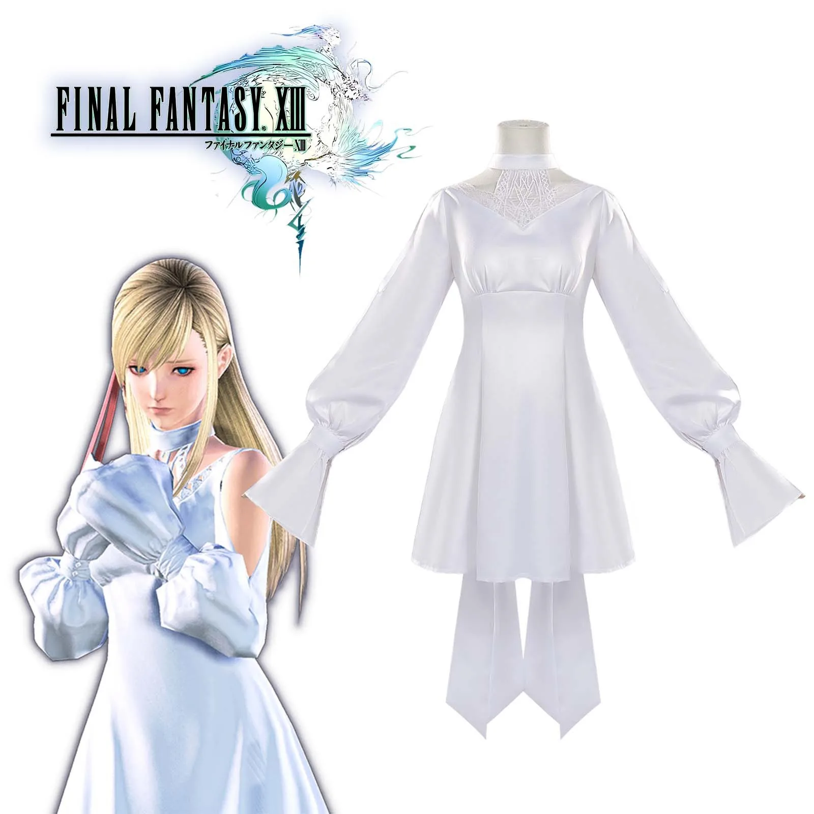 

Final Fantasy XIV FF14 Minfilia, The Witch Of Light, Lynn Cos Costume Girl