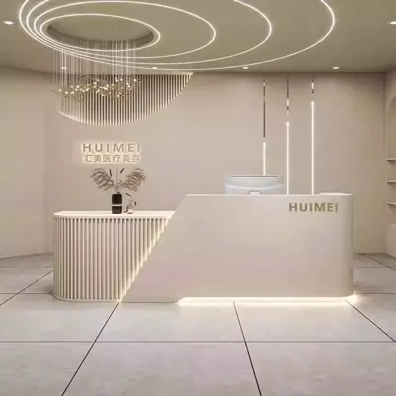 small Luxury furniture for aesthetic reception beauty institute counter cash register desk home counter store Customer center