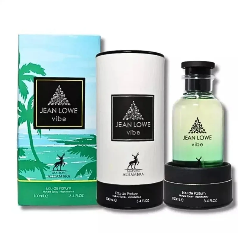 Maison Alhambra Jean Lowe Eau de Parfum Spray 3.4 Fl Oz Perfumes árabes originales Perfume de feromonas duradero Maquillaje Colonia para hombre