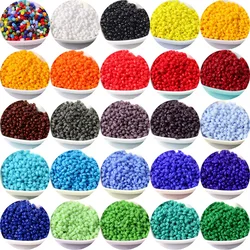 10 g/lotto 2.5x5mm perle di vetro a doppio foro ceco perle di vetro ovali colorate per gioielli che fanno collana braccialetto accessori fatti a mano