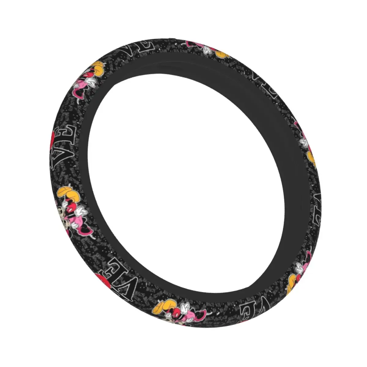 미키 미니 자동차 핸들 커버 37-38 범용 스티어링 휠 보호 커버 Elastische 장식 자동차 액세서리