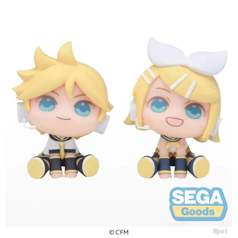 Goods in Stock Genuine SEGA QyuruMe Kagamine Len Kagamine Rin Anime Character Q Version Model Collectible Toys Holiday Gift