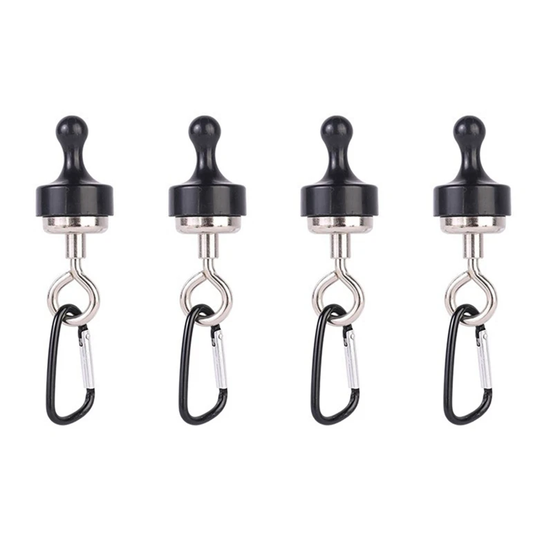 Ab47-ímãs de barraca de acampamento, ganchos magnéticos de dossel com mosquetão de aço inoxidável para acampamento, suspensão de cruzeiro