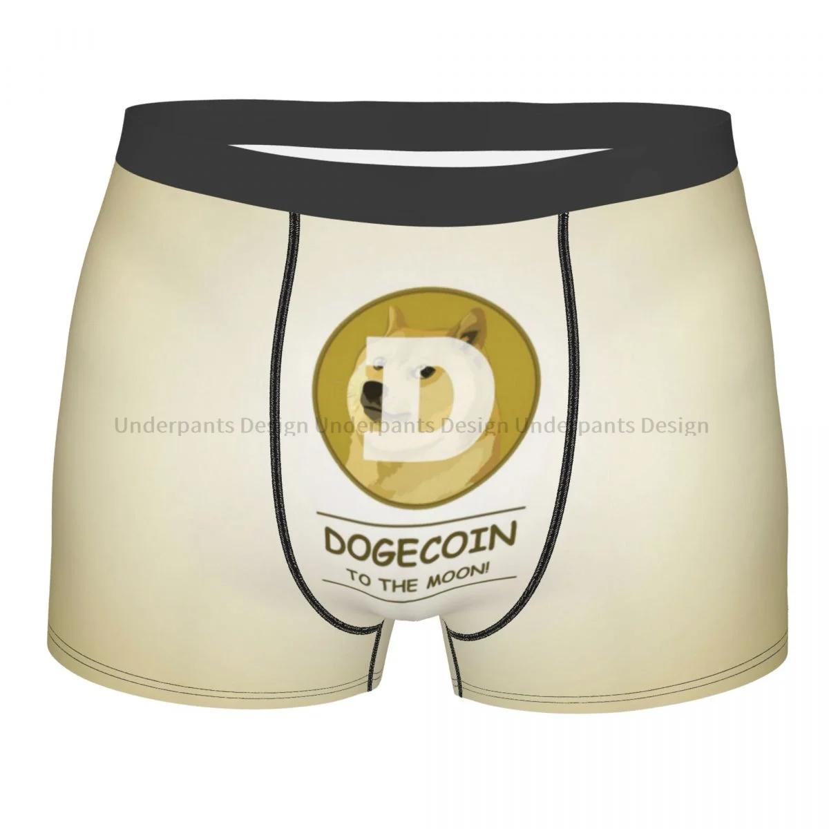 

Dogecoin Interesting Virtual Currency To-The-Moon Underpants Homme Panties Male Underwear Comfortable Shorts Boxer Briefs