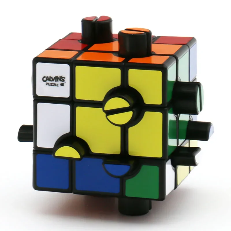 Calvin's Puzzle New 3x3 Cube Button Magic Cube Bundle Edition 3x3 Alien Ring Magic Children's Puzzle Toys Cube Puzzle