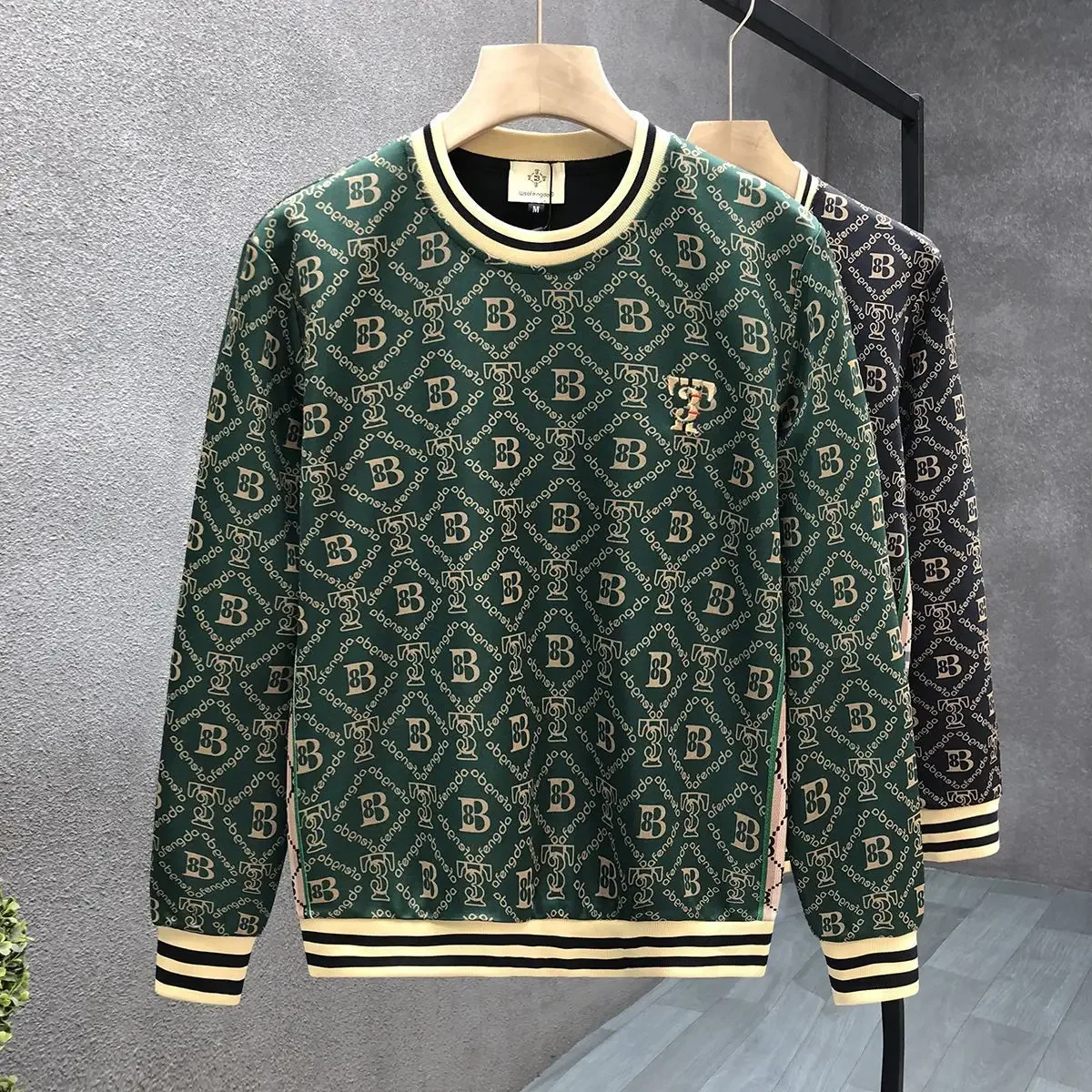 

Letter print sweater men's jacket 2025 spring and autumn new men's top