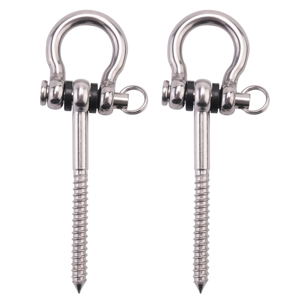 

2 Pcs 304 Stainless Steel Screw Bracket Heavy Duty 180° Swing Hangers Yoga Hammock Chair Sandbag Hardware Swing Sets