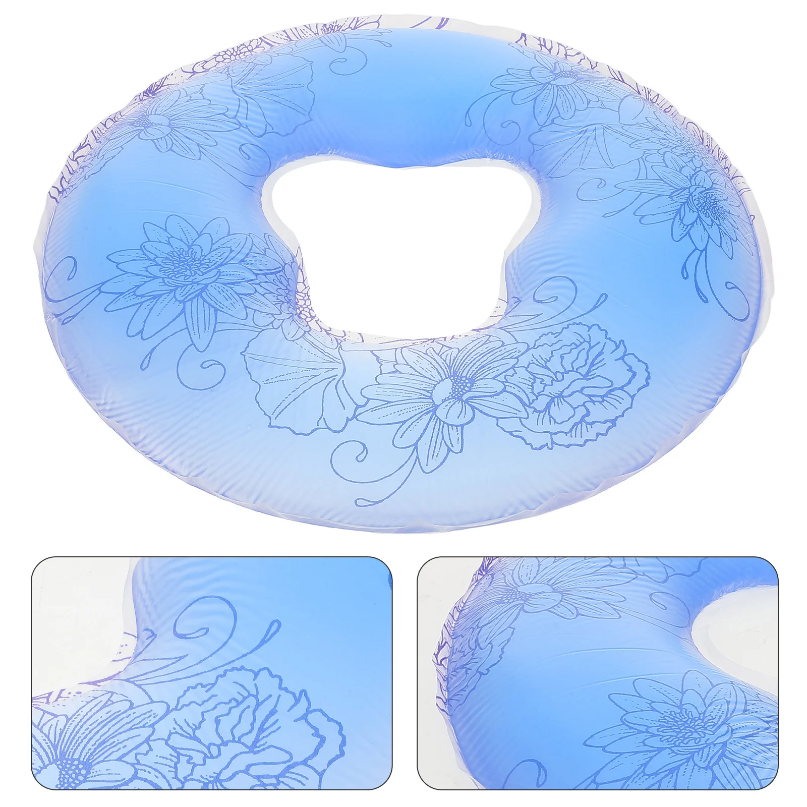 

Silicone Face Pillow Soft Massage Headrest For Salon Spa Table Neck Support Bed Hole Design Face Down Pillow For Relaxation