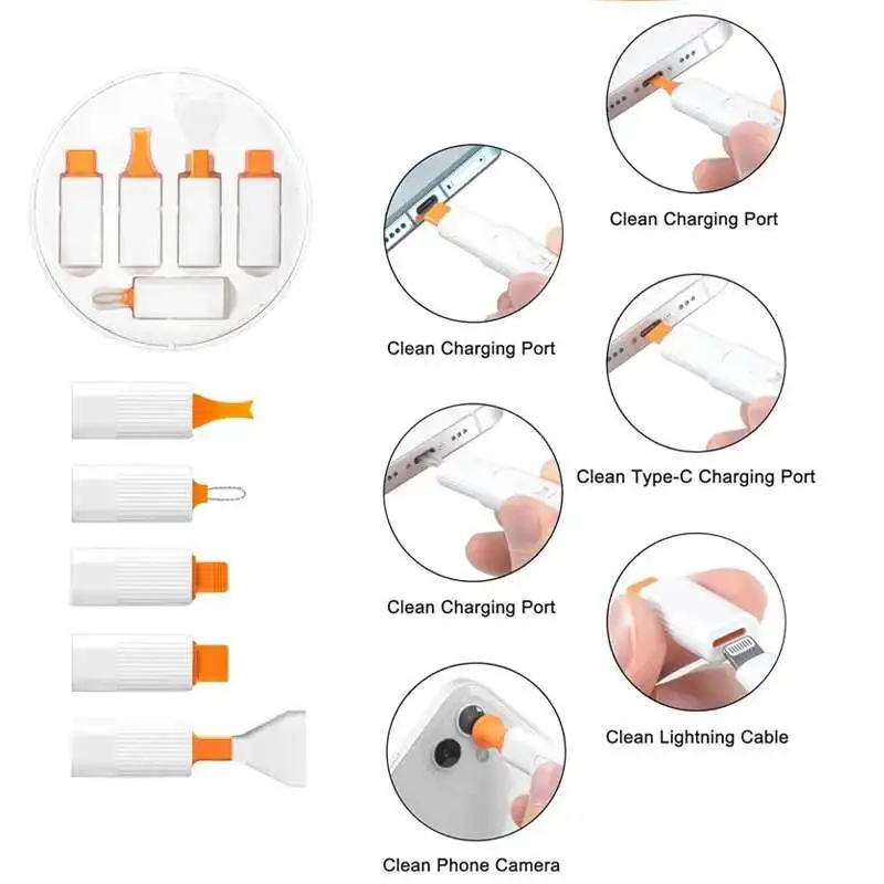 New 25 In 1 Multifunctional Electronic Cleaning Kit Screen Charger Port Dust Collector Keyboard Phone Screen Brushes Clean Tool