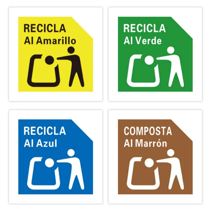 1000 قطعة 1 سنتيمتر/0.39in اسبانيا إعادة تدوير التسمية اسبانيا تنظيم جديد تصنيف LabelEPR التعبئة والتغليف الامتثال ملصق #1