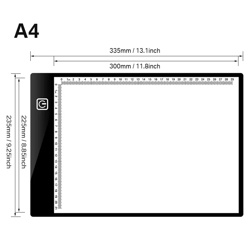 A3/a4/a5 dreistufiges dimm bares LED-Lichtpad-Zeichenbrett-Zeichenbrett-Tracing-Lichtbox-Augenschutz einfacher für Diamant malerei