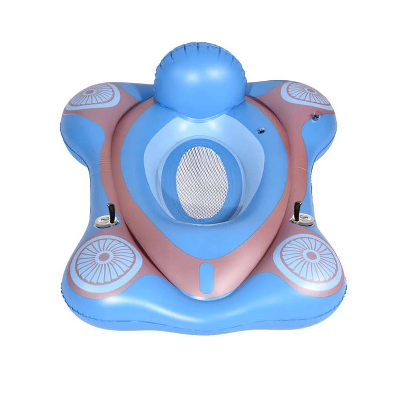 Galleggiante d'acqua motorizzato personalizzato Tubo dell'acqua gonfiabile per piscina deluxe Griglia dell'elica a 3 pale Galleggiante per piscina a motore alimentato a batteria