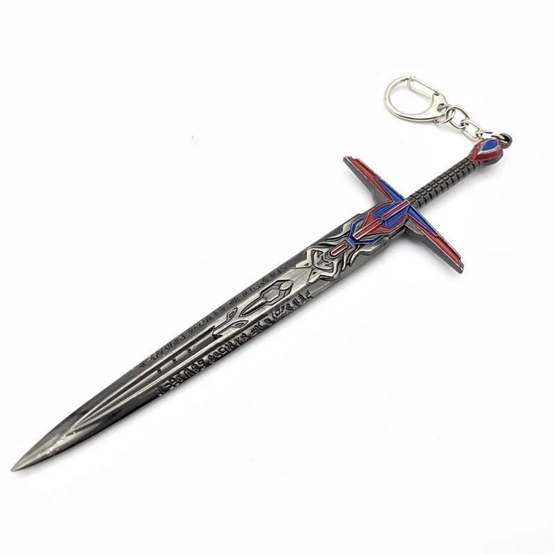 Periféricos de película y TV de 18cm/7,08 pulgadas, llaveros de espada de estrella genial, espada de juguete para Cosplay, modelo de arma de Metal, manualidades, bolsa de libros, colgante de regalo