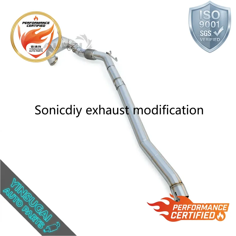SS304 Insulated Sport Downpipe for VW Arteon 2.0T 4Motion 2013-2018 High Flow Header Exhaust Pipe Upgrade