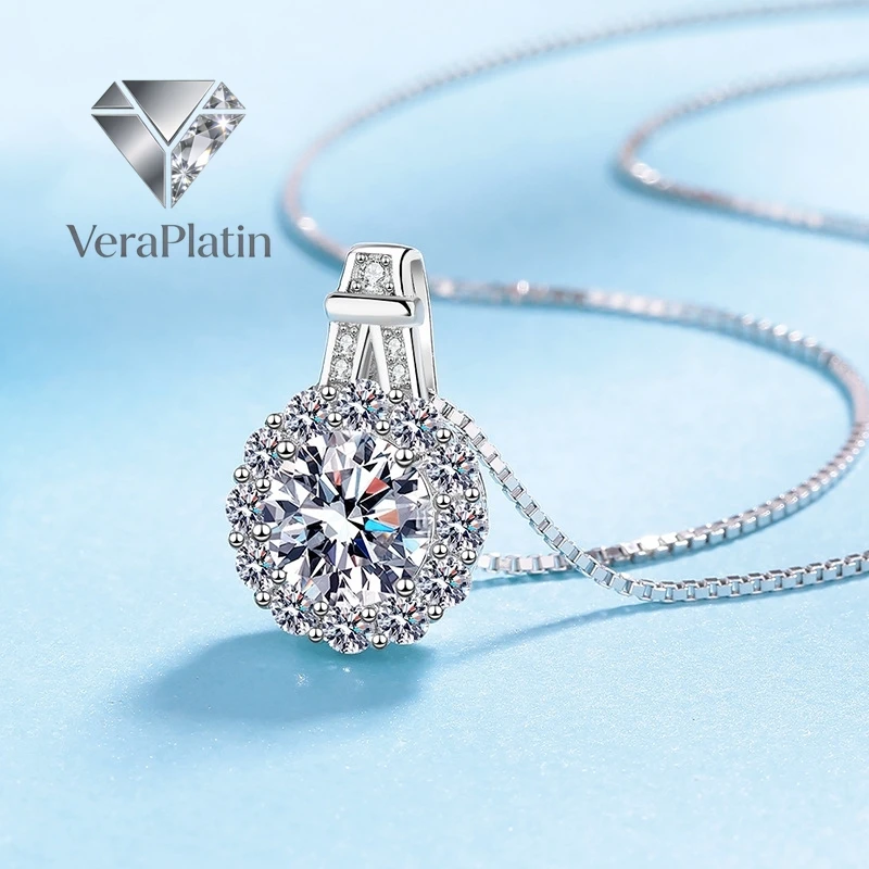 

ВераПлатин Подарок для девушки на День святого Валентина: модное кольцо из белого золота 18K с муассанитом 3 карата (PT950) для женщин, на свадьбу или день рождения