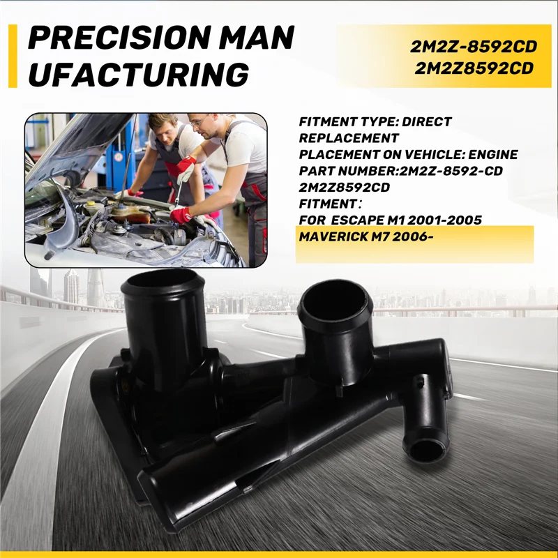 

AT92-корпус термостата системы охлаждения 2M2Z-8592-CD для моделей Ford Escape M1, 2001-2005 гг.