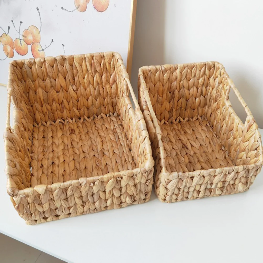 Mir de Rangement en Paille Tissée pour Chambre à Coucher, Conteneur de Table
