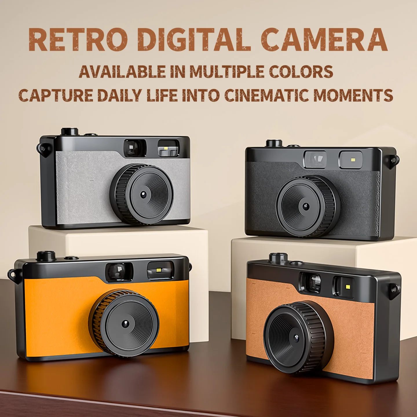 Wholesale Customized 8MP Sensor Retro Screenless Digital Camera With LED Flash Vintage Photo Camera Screen Free Cameras
