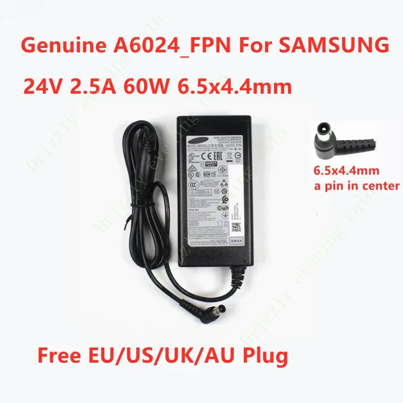 Genuine 24v 2.5A 60W a6024_15a a6024_fpn AC adapter for Samsung HW-F550 HW-E550 HW-H450 soundsoundbar speaker charger