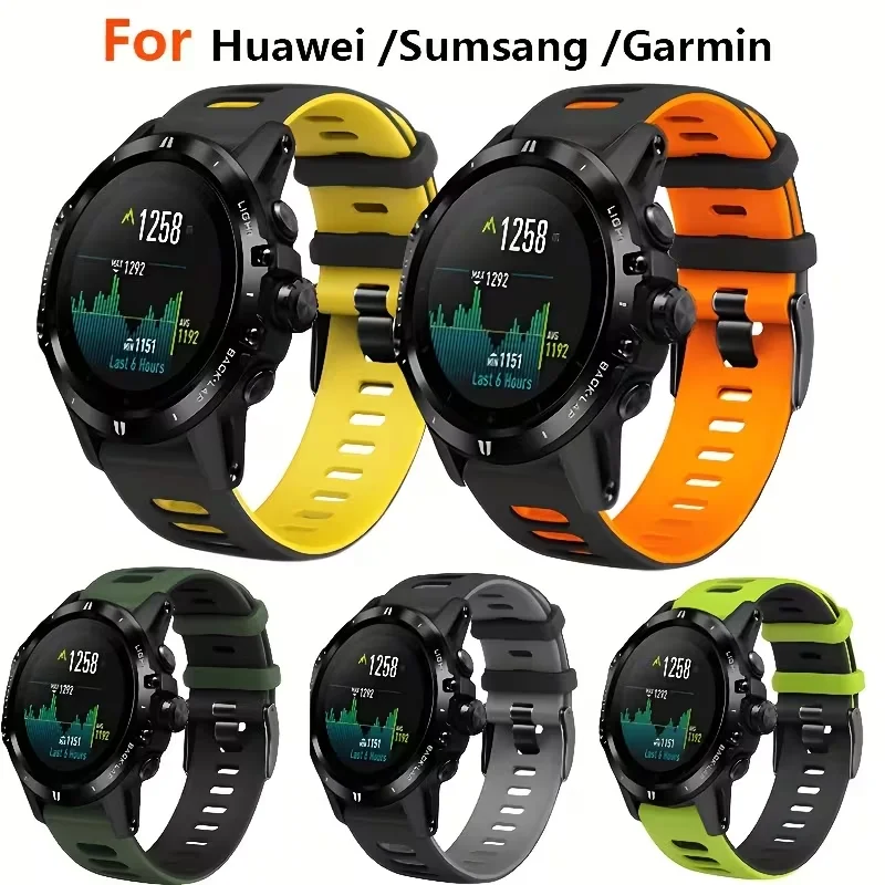 Sportarmbänder für Huawei GT/Xiaomi/Samsung Galaxy/Ultra Amazfit Bip/GTS 4/3/mini/Gtr 4/3 Silikon 20mm-22mm Universelles Uhrenarmband