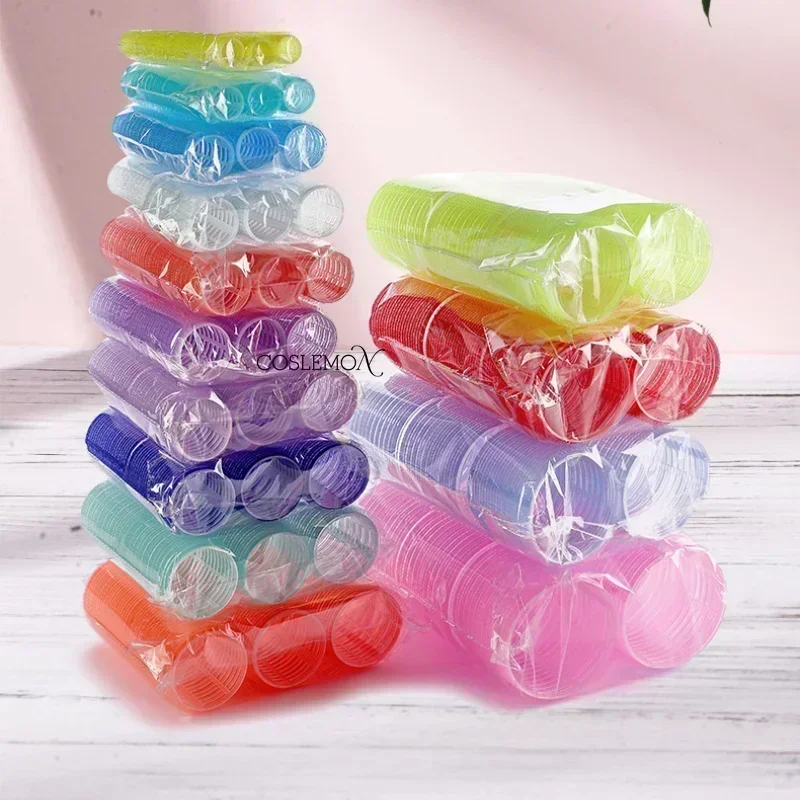 6pcs/set Self-Grip Hair Rollers No Harm To Hair Natural Curling No Heat Bangs Self-adhesive Curly Hair Products Styling Tools