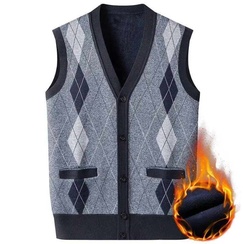 

New Mens Cardigan Vest Slim Fit Sweater Autumn Winter Warm Knit Layering Jacket Multiple Colors Sizes Coffee Gift For Father