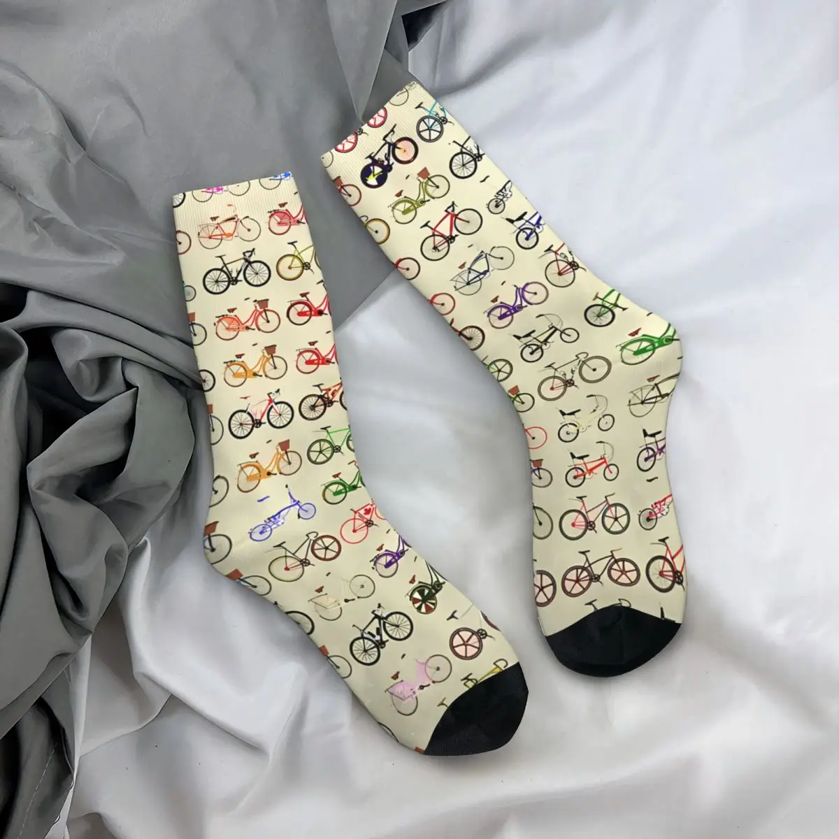 Bikes Men's Socks Retro Harajuku Street Style Novelty Casual Crew Sock