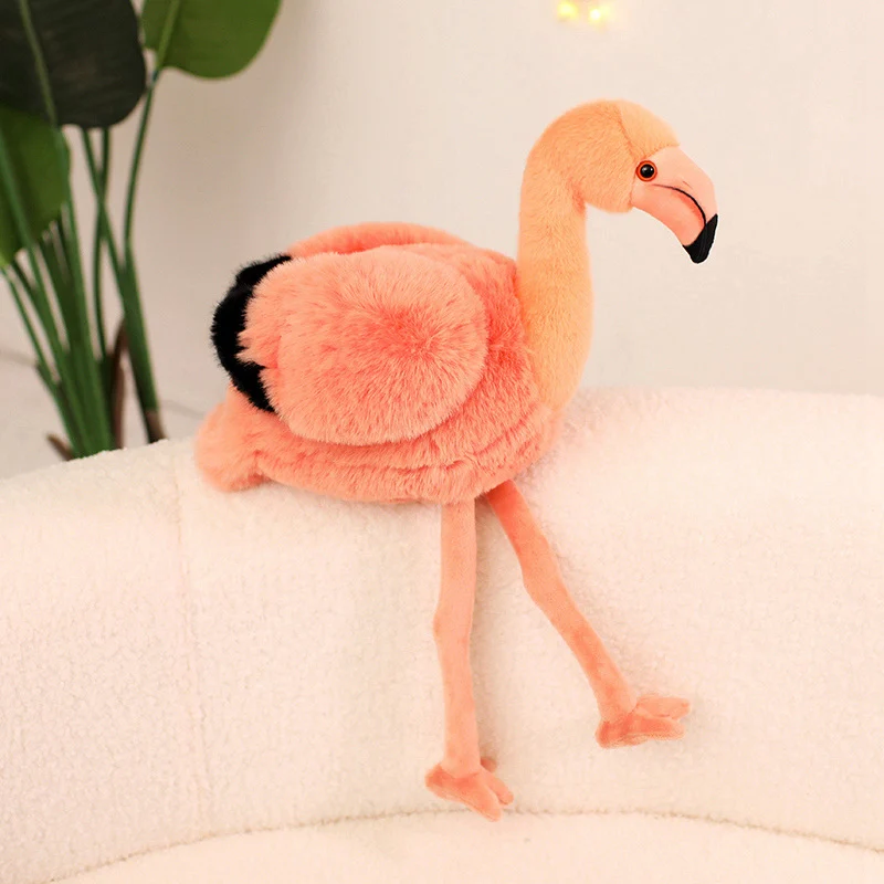 Realistic Plush Waterfowl Toy Red Flamingo White Pelican Plushies Soft Doll Cute Stuffed Animal For Girl Boy Pretty Home Decor
