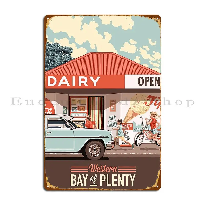 Corner Dairy Metal Plaque Poster Cinema Iron  Designing Kitchen Create Tin Sign Poster