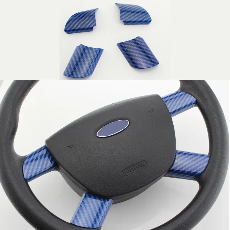 My Good Car 4Pcs/Set Interior Car Steering Wheel Panel Cover Trim Sticker for Ford Focus 2 MK2 2005 - 2011 Accessories