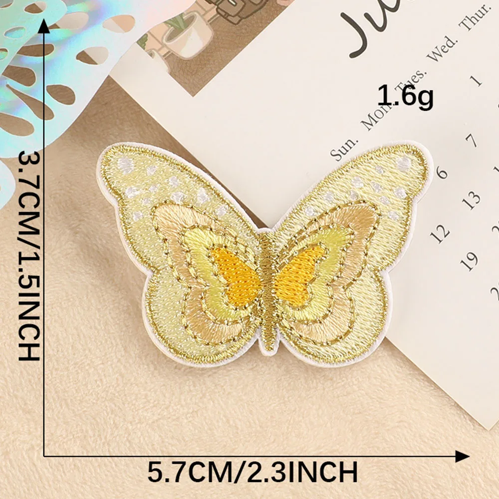 Colorful Butterfly Self-adhesive Embroidery Patches For Clothing Kids Repair Hole Embroidery Patch DIY Phone Case Knapsack Swe