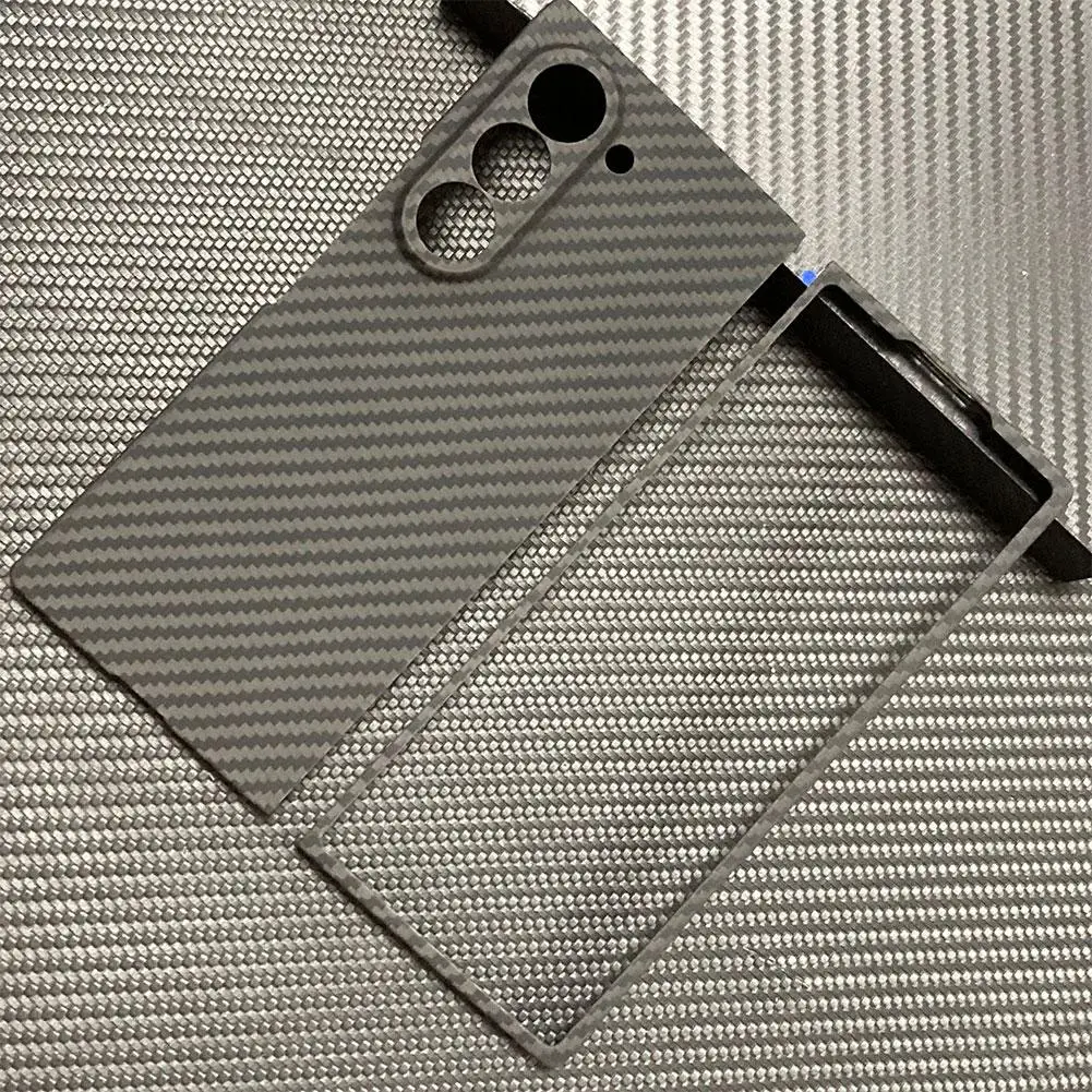 

Чехол из настоящего углеродного волокна для Samsung Z Fold 6, ультратонкий защитный объектив, металлический корпус из арамидного волокна для Samsung Accessori O4I6