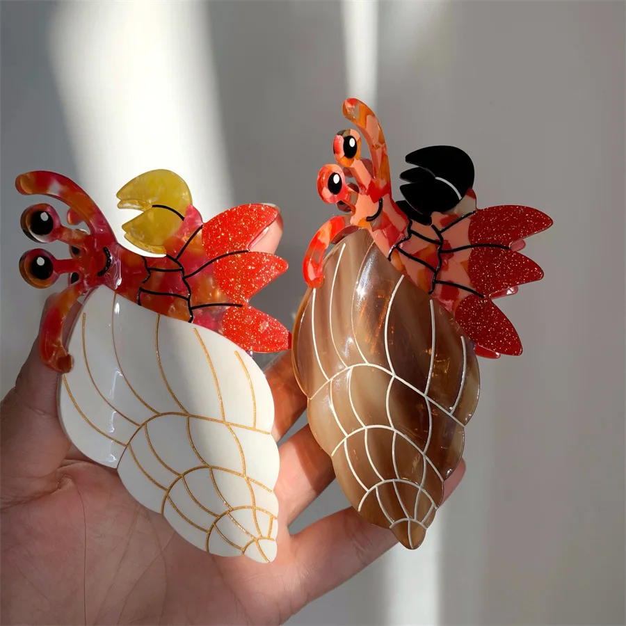 NC 2025 لطيف الناسك كراب مشبك شعر الكرتون تصميم Kawaii صديقة للبيئة خلات مخلب كليب إكسسوارات الشعر للنساء الفتيات