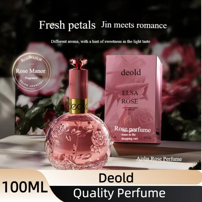 

100ML Quality Rose Perfume with Floral Notes, Twilight City Perfume, Paris Weekend Woody Women's Scent, Long-lasting Fragrance