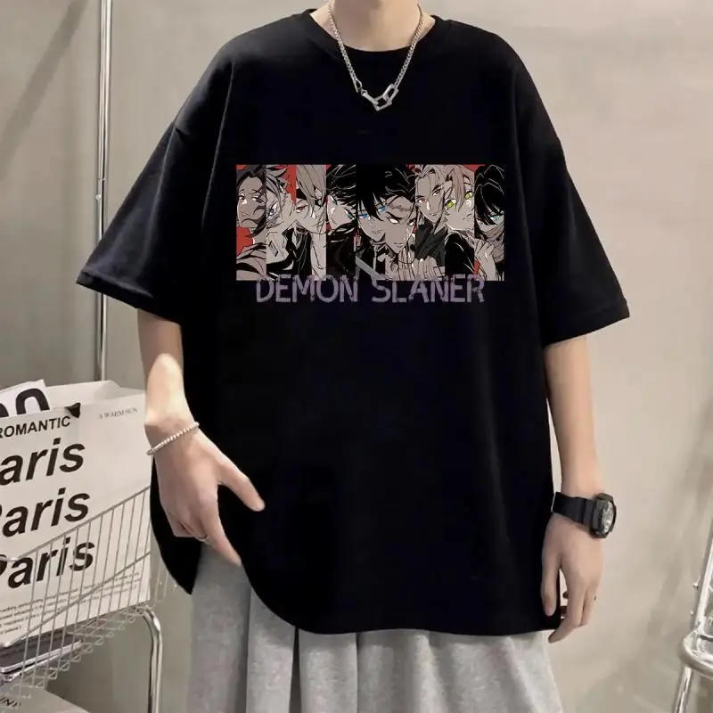 

Ghost Annihilation Blade Nine Pillars Men's and Women's T-Shirt Summer Loose Animation Cartoon Two-Dimensional Printing T-Shirt
