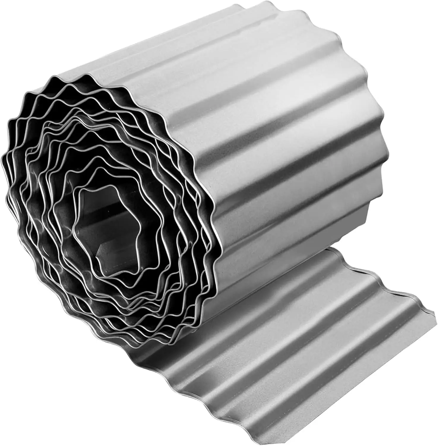 Corrugated Metal Garden Edging, Galvanized Steel Landscape & Lawn Edging Border, Metal Garden Border DIY Flower Bed, Lawn Garden