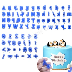 DIY Alphabet Number Letter Cake Mold Fun Cookie Biscuit Stamp Embosser Cutter Sugar Fondant Baking Mold Cake Decoration Tool