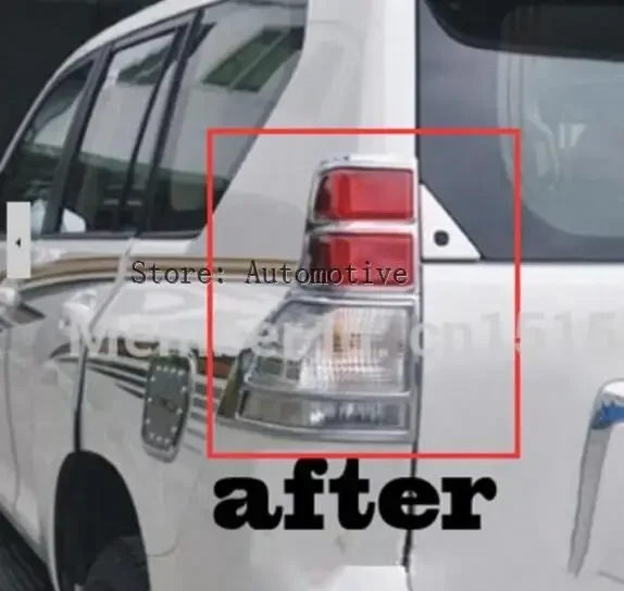 Rear back lamp cover tail light cover fit for TOYOTA land cruiser prado FJ150 2010 2011 2012 2013 abs chrome 4pcs per set