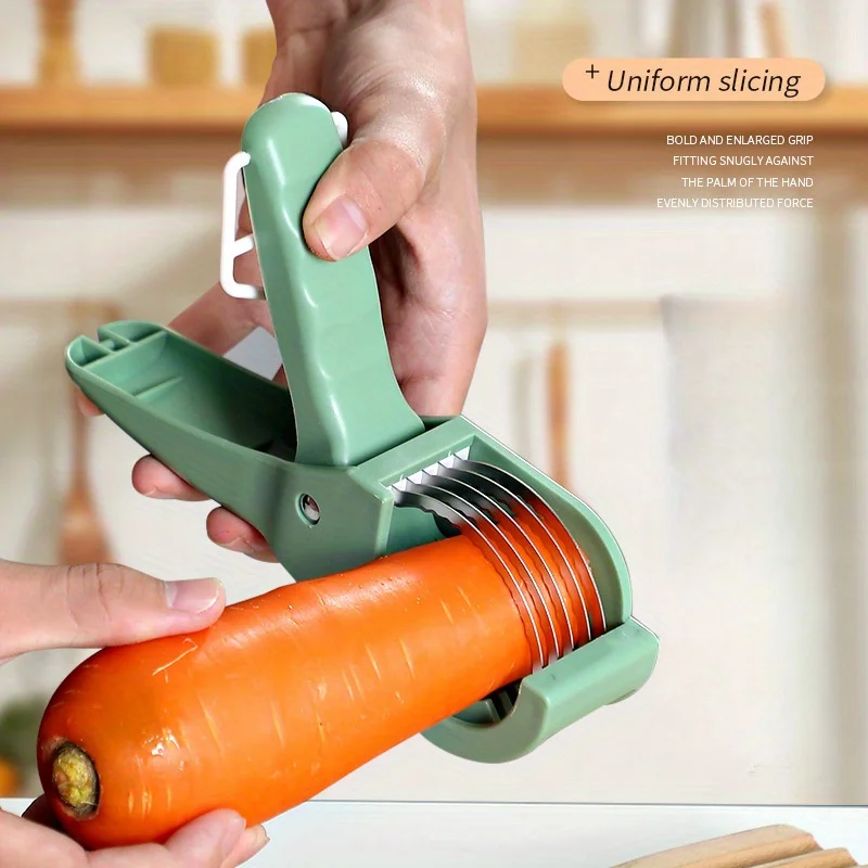 

New Kitchen Stainless Steel Fruit and Vegetable Slicer Multifunctional Vegetable Salad Fruit Slicer
